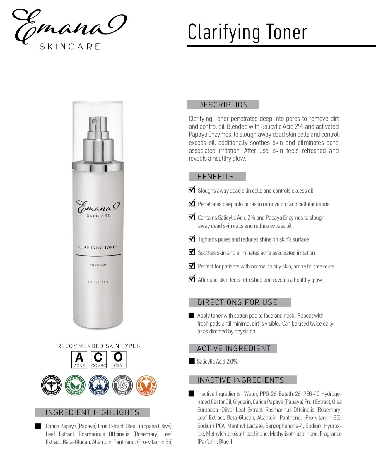 Clarifying Toner