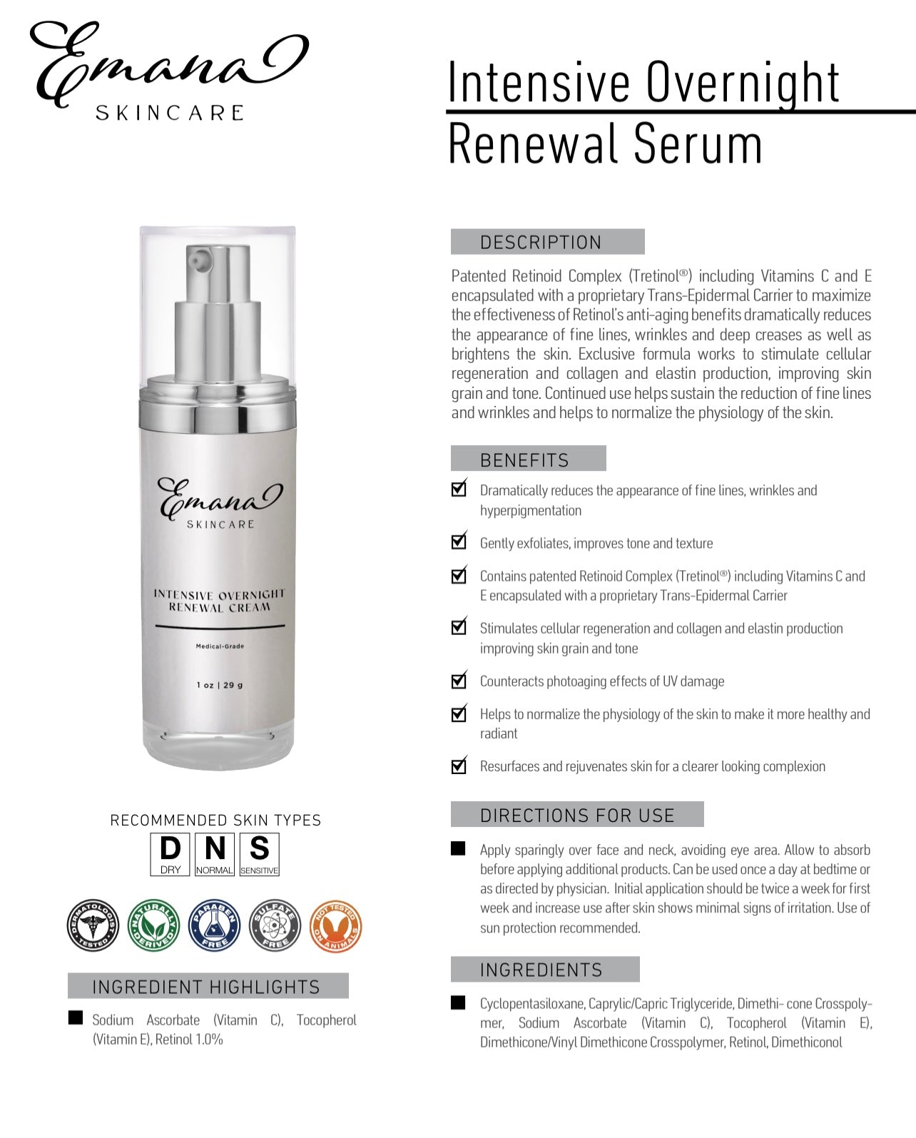Intensive Overnight Renewal Serum