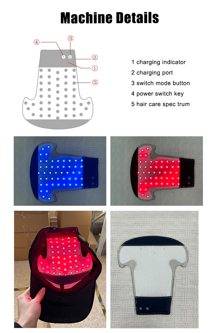 EMANA® HairLux™ LED Hair Regrowth Therapy Cap | Red & Blue Light Scalp Therapy