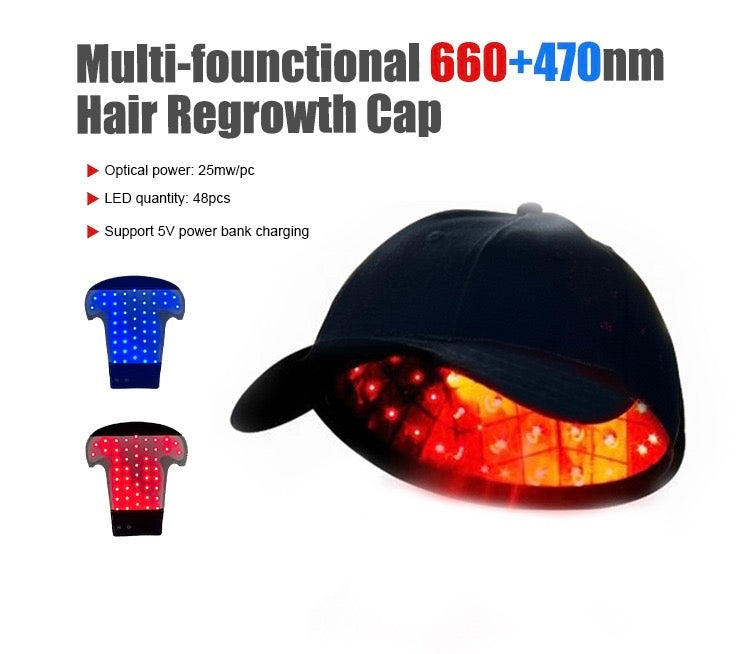 EMANA® HairLux™ LED Hair Regrowth Therapy Cap | Red & Blue Light Scalp Therapy