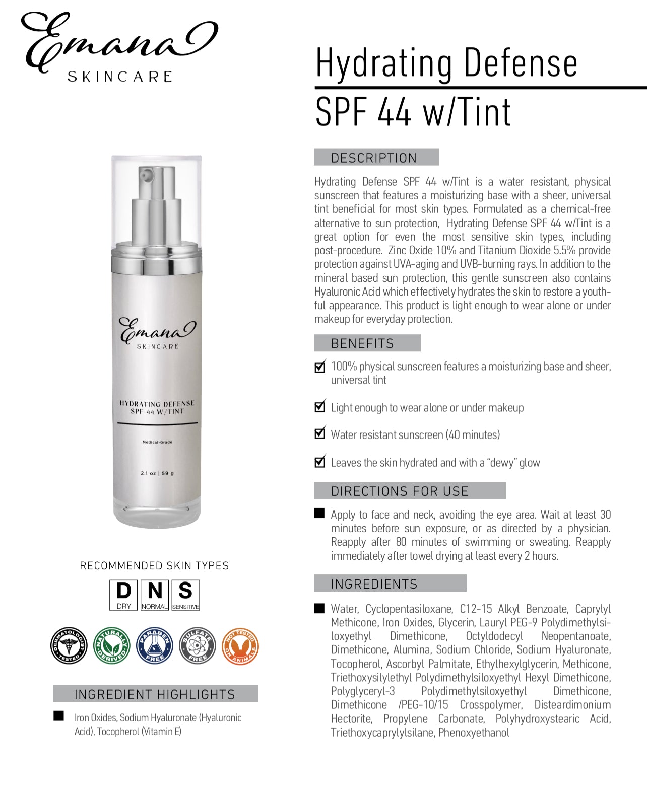 Ultralight Hydrating Defense SPF with Tint