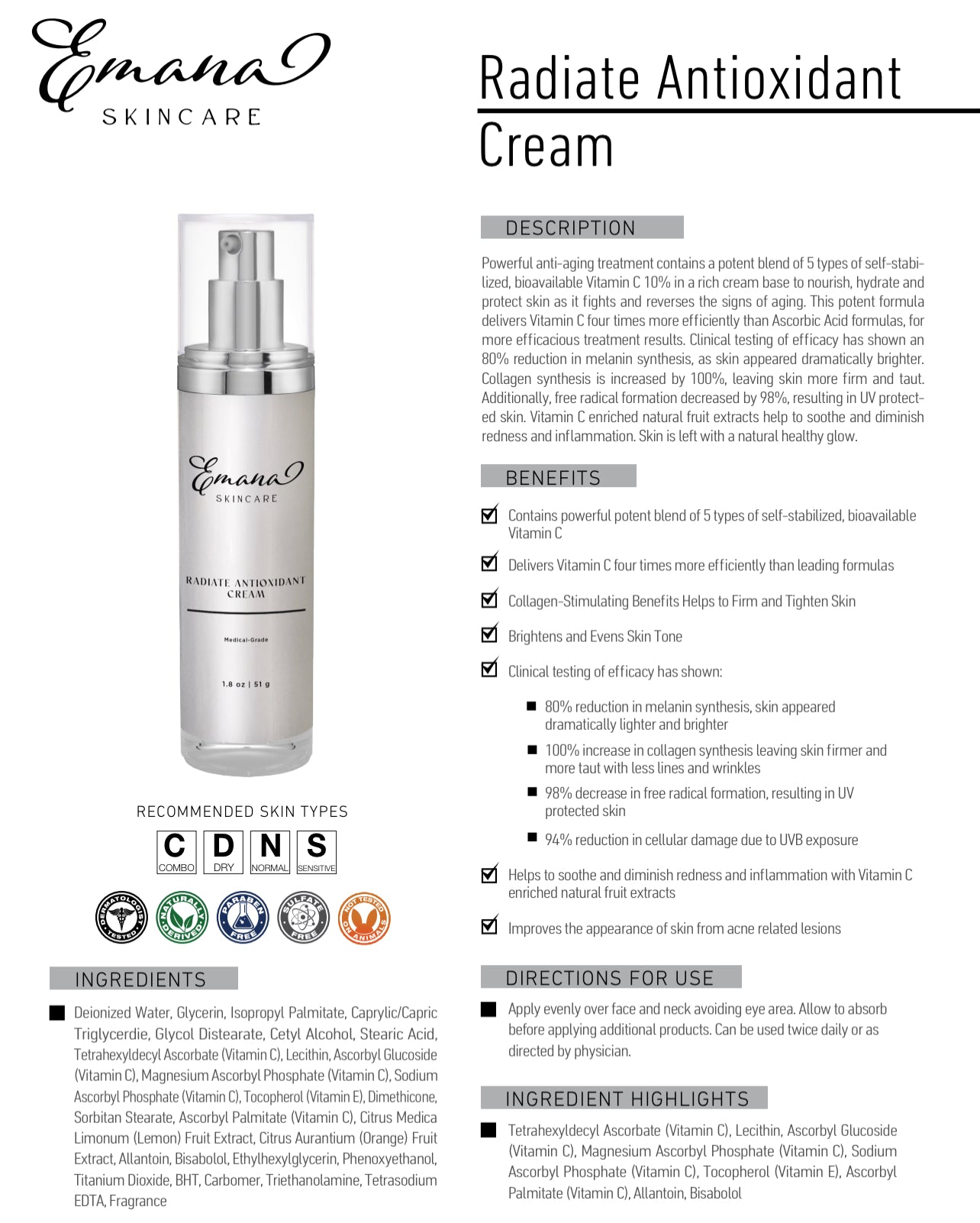 Radiate Antioxidant Cream
