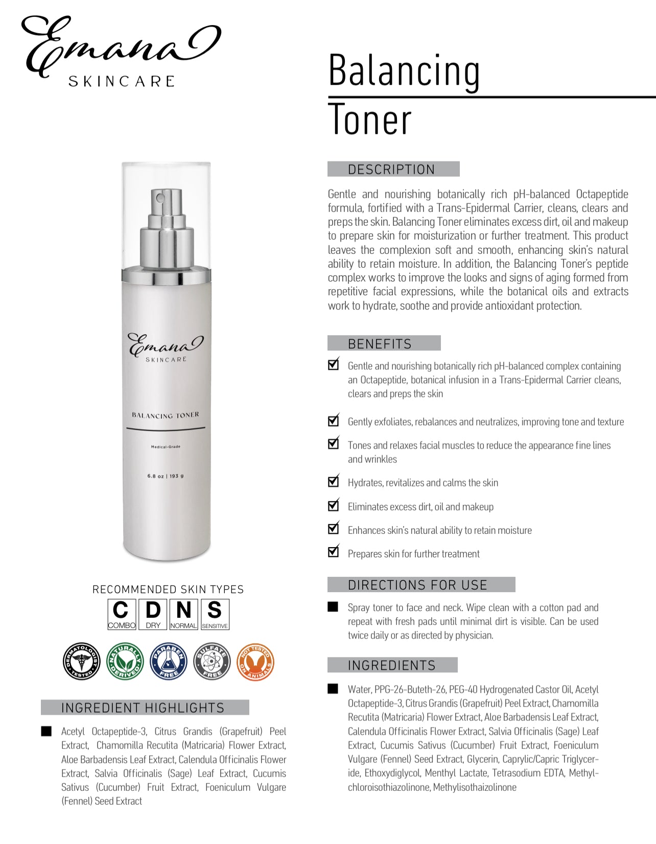 Balancing Toner
