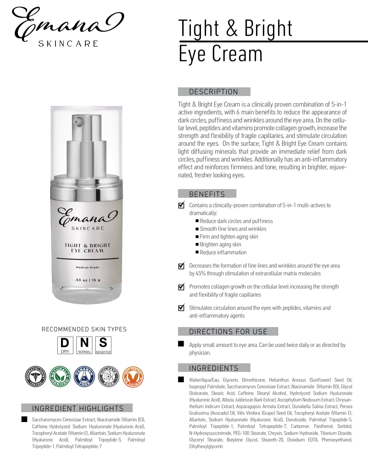 Tight & Bright Eye Cream